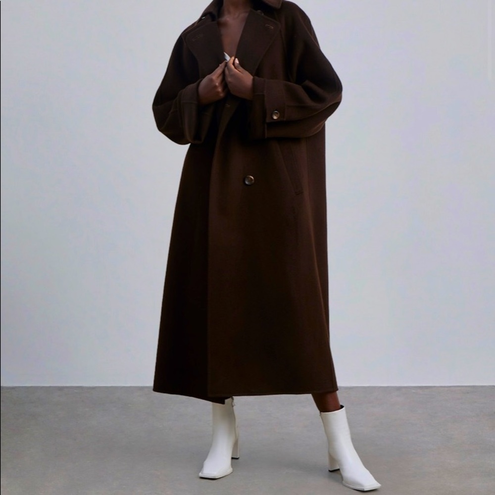 Silk Maison Wool Coat | Size: OS | Color: Chocolate